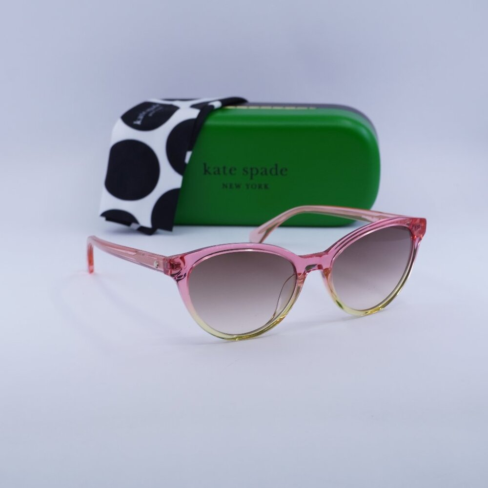 Kate Spade ADELINE/G/S 0GVZ HA Cat Eye Sunglasses - Pink/Yellow